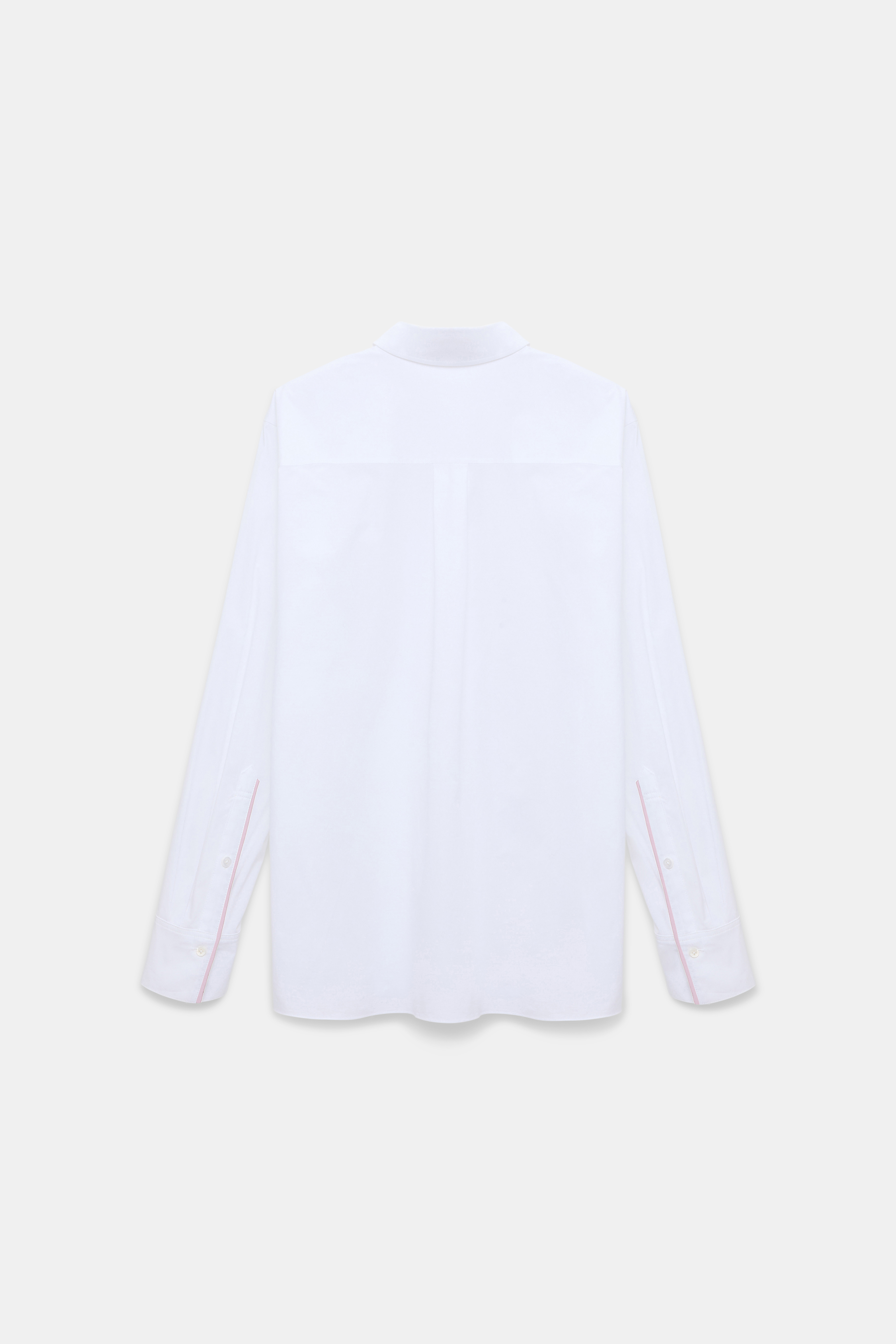 Dorothee Schumacher Cotton poplin shirt with ruffle white lilac
